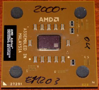 AMD Athlon 2000+ CPU (K7 Thoroughbred) AXDA2000DUT3C AIRGA 0232MPMW Malaysia 1999